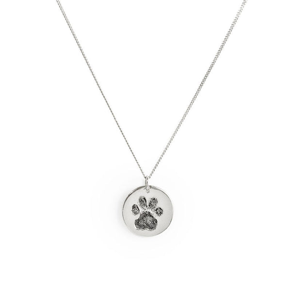 Silver Paw Print Necklace