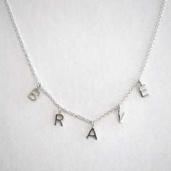 YOU Necklace Sterling Silver ( Letter Necklace )