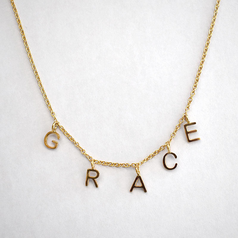 Gold YOU necklace ( Letter necklace )