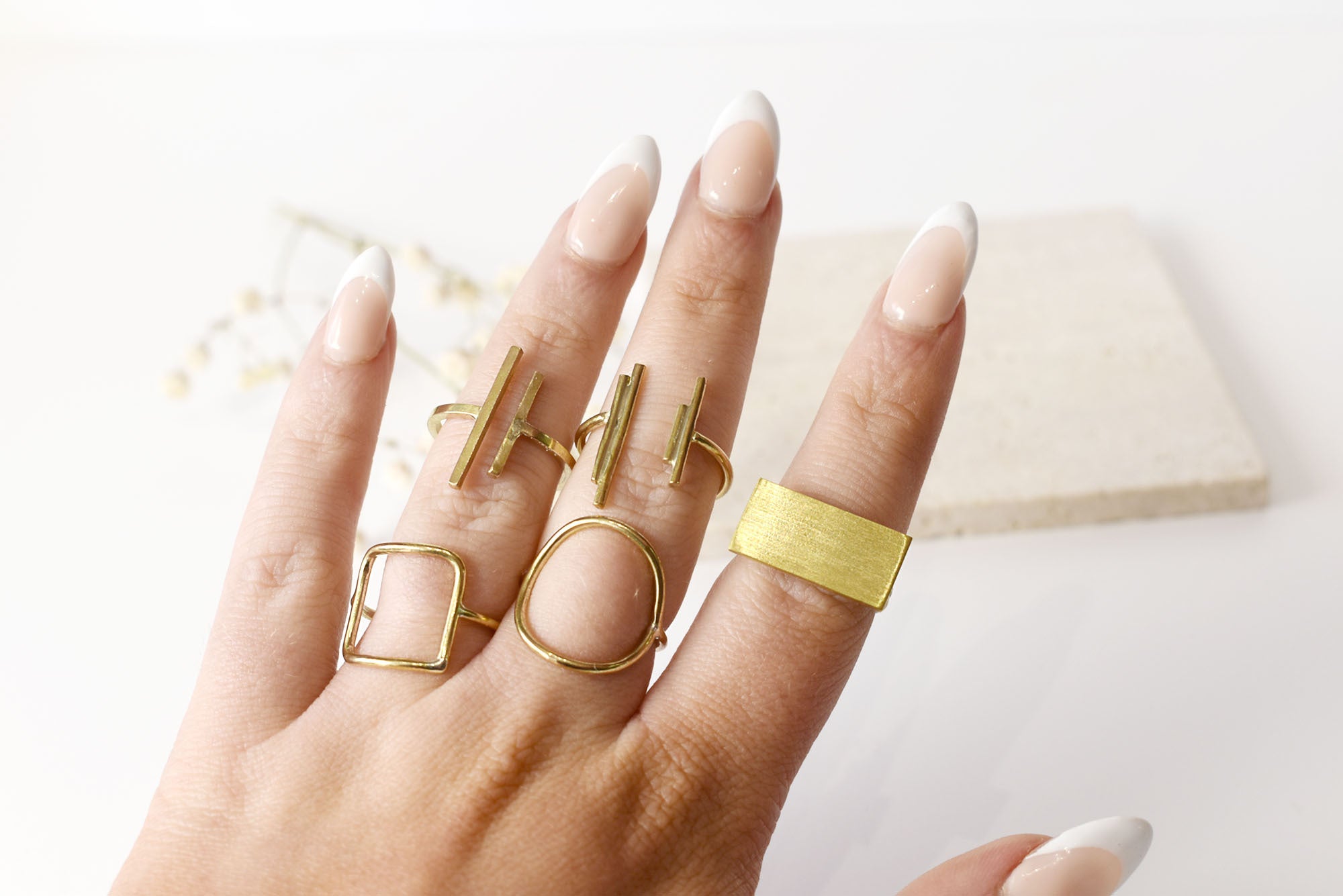 Double Flat Bar Ring