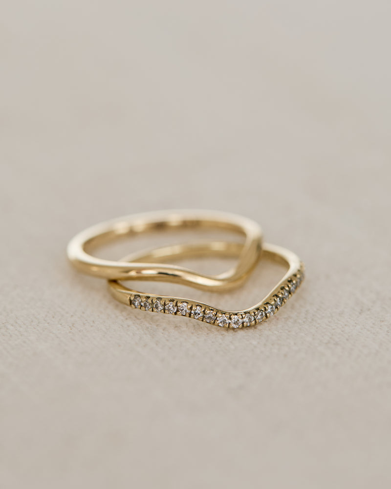 Curved Half Eternity Band