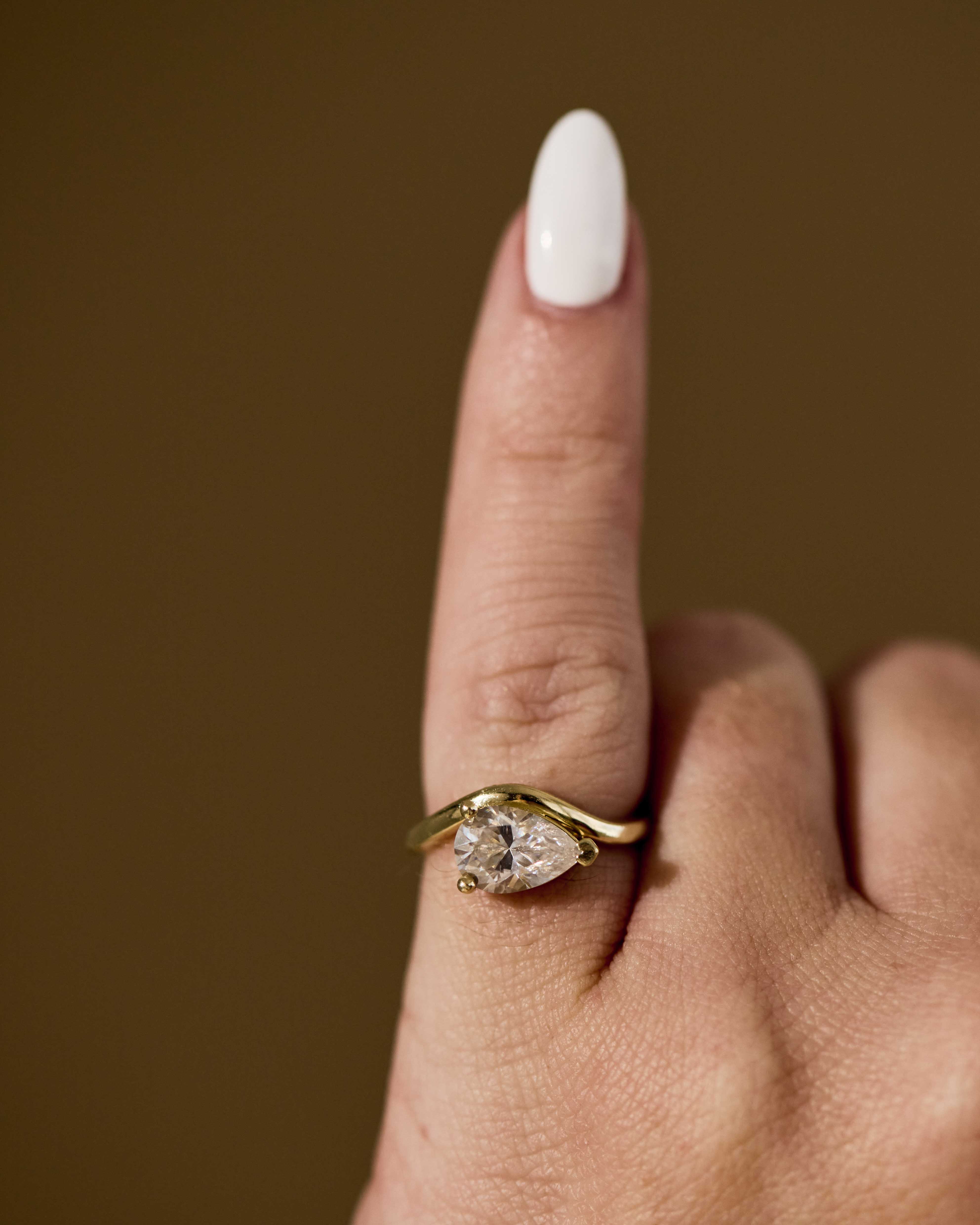 Pear Shape Pinky Ring