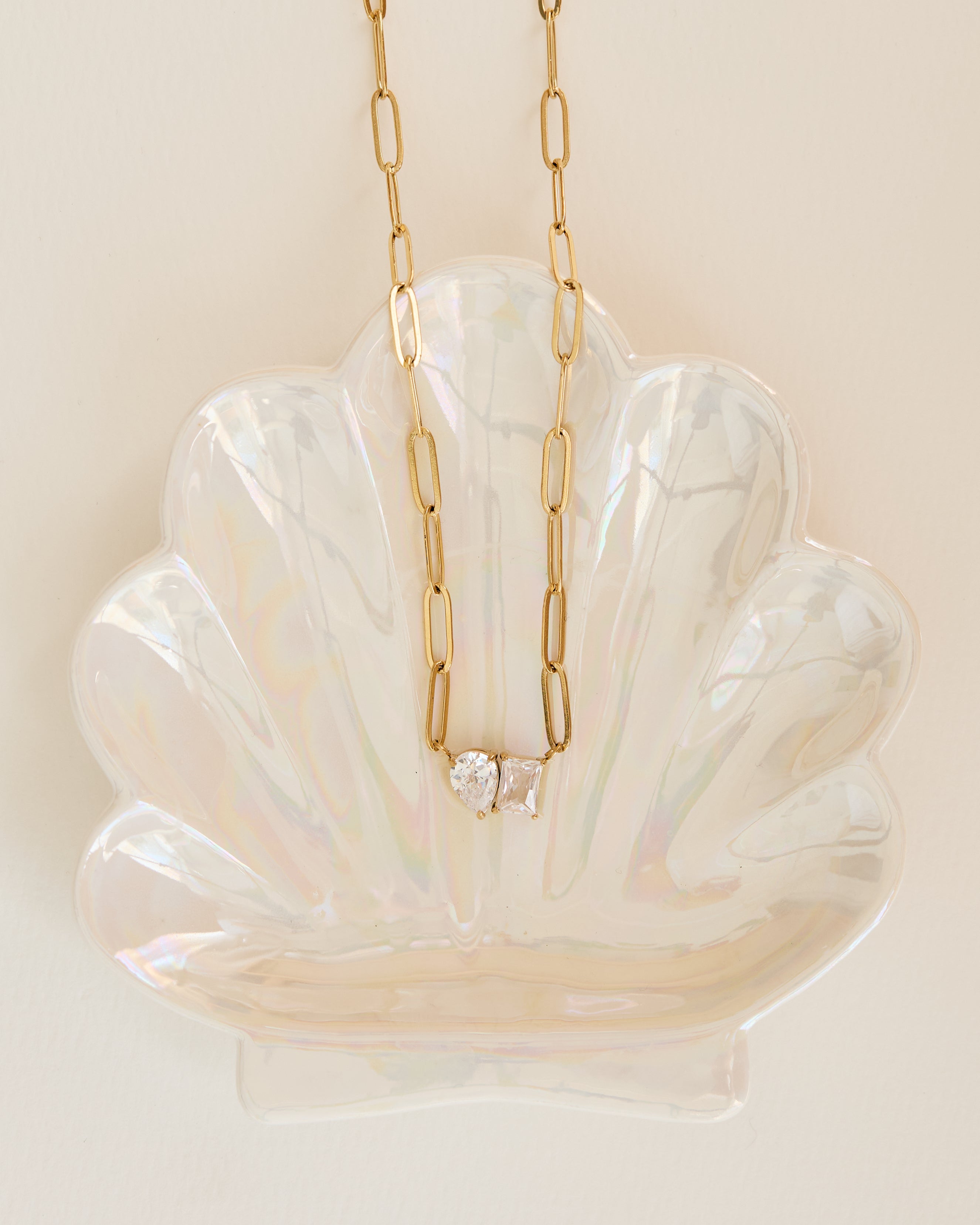 Gold Paperclip  Moi Et Toi Necklace