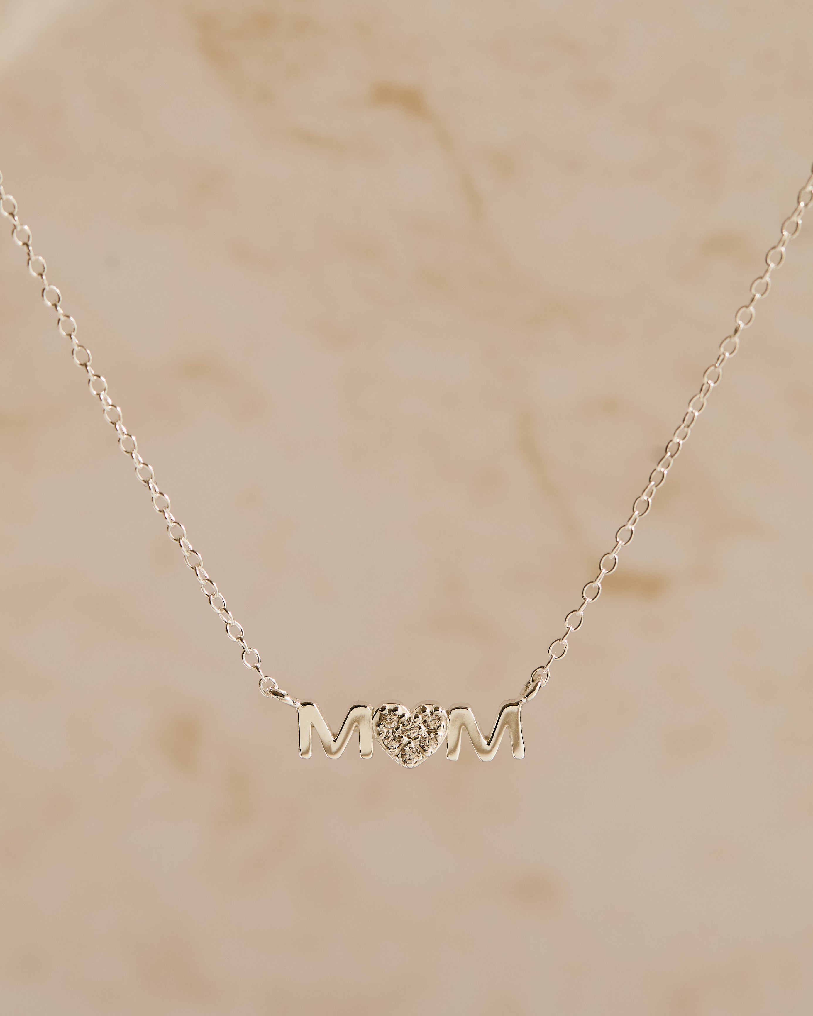 Silver Mom Necklace