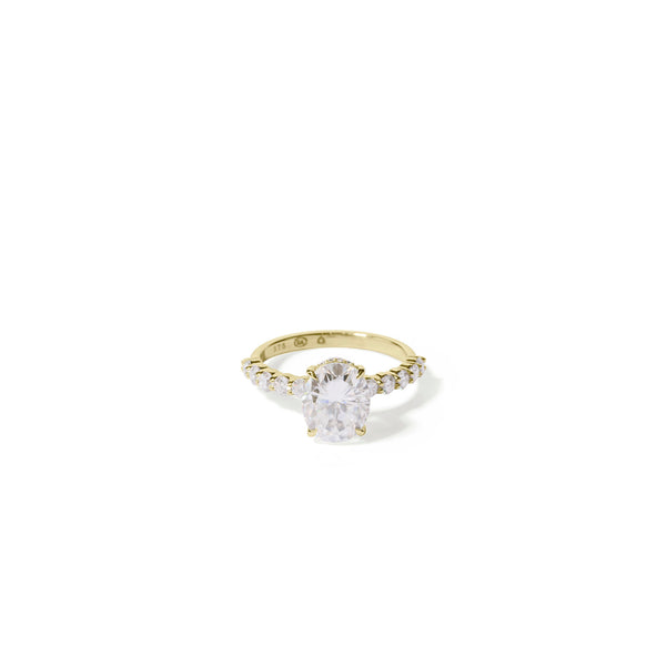 Bella- 3ct Oval Ring with Hidden Halo and Half eternity band