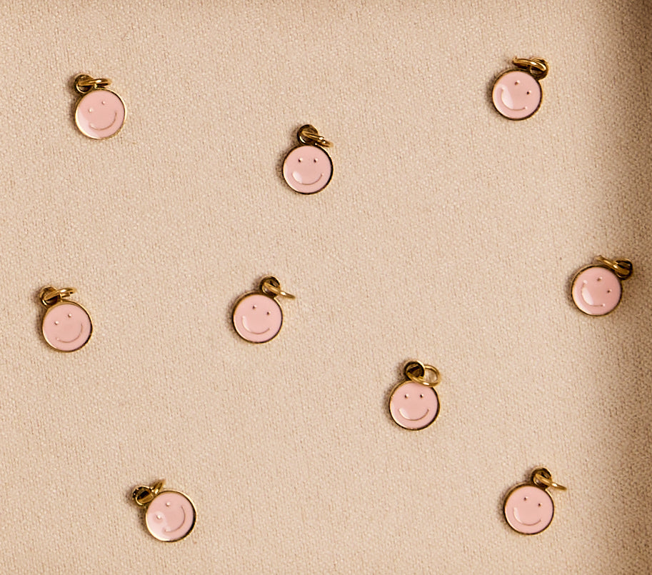 Pink Smiley Charm
