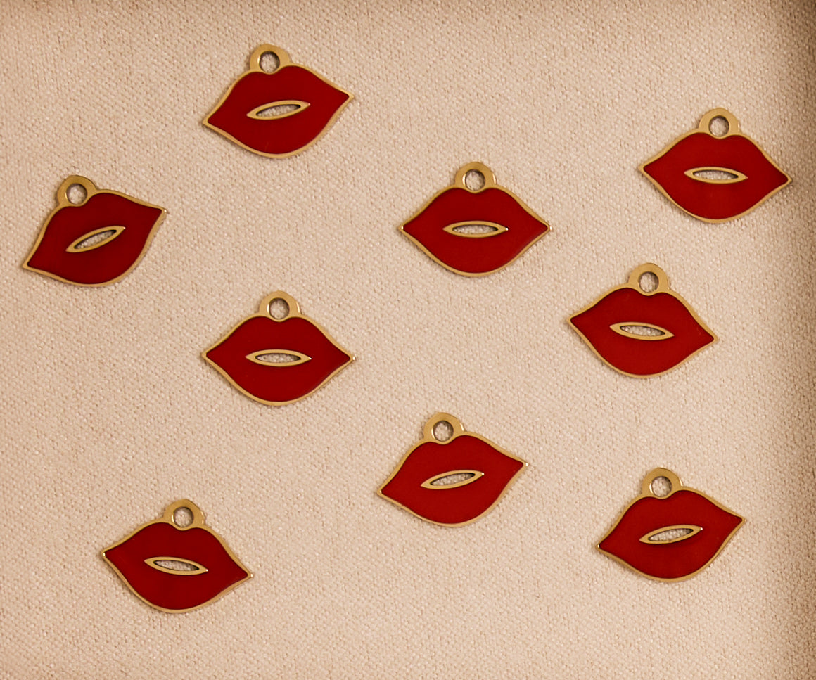 Red Lips Charm