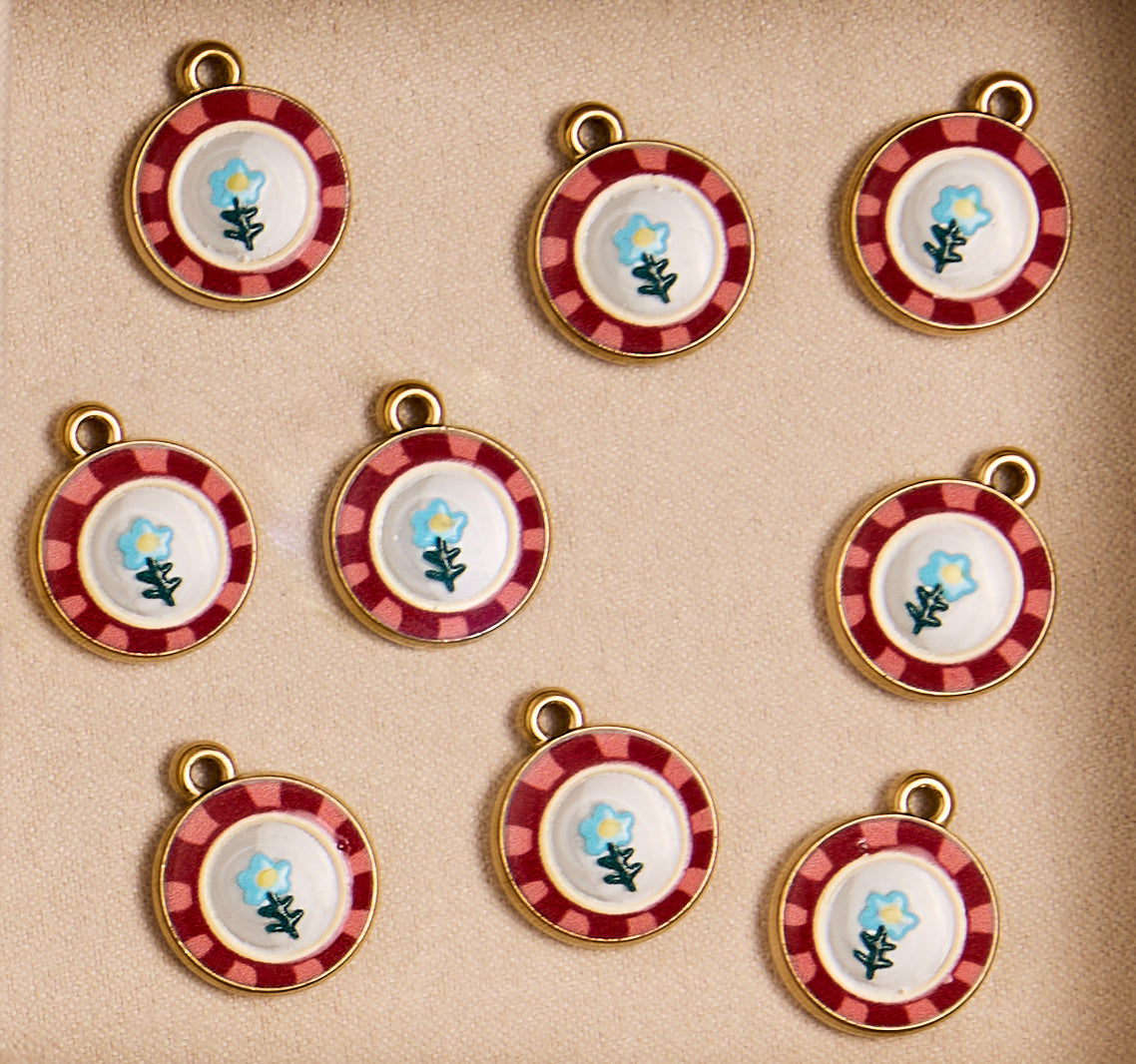 Round Flower Charm