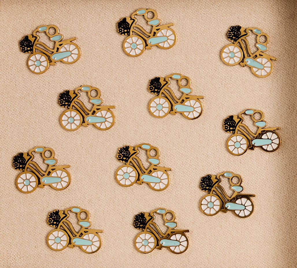 Blue Bicycle Charm