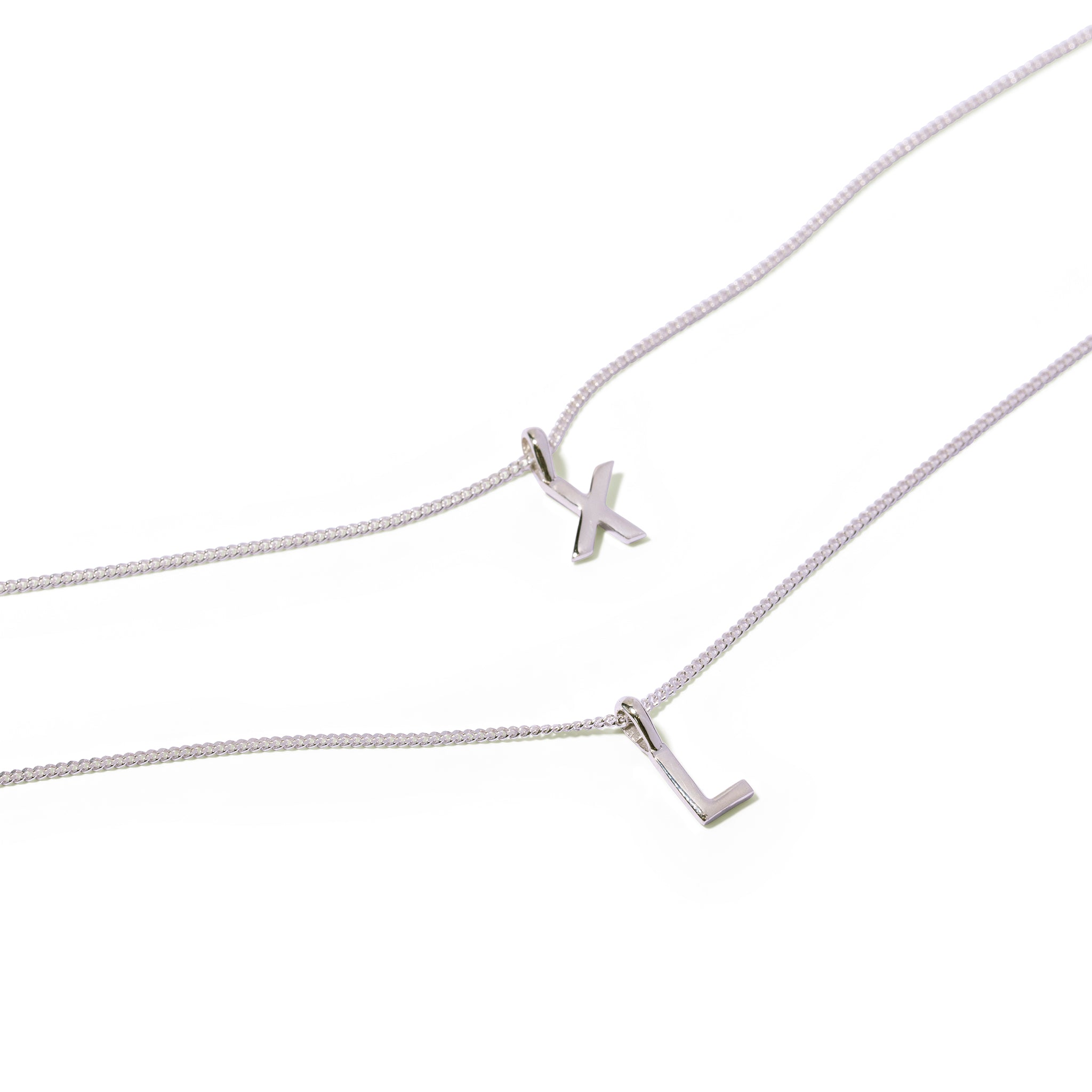 Silver Initial Necklace