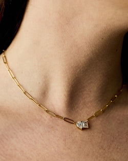 Gold Paperclip  Moi Et Toi Necklace