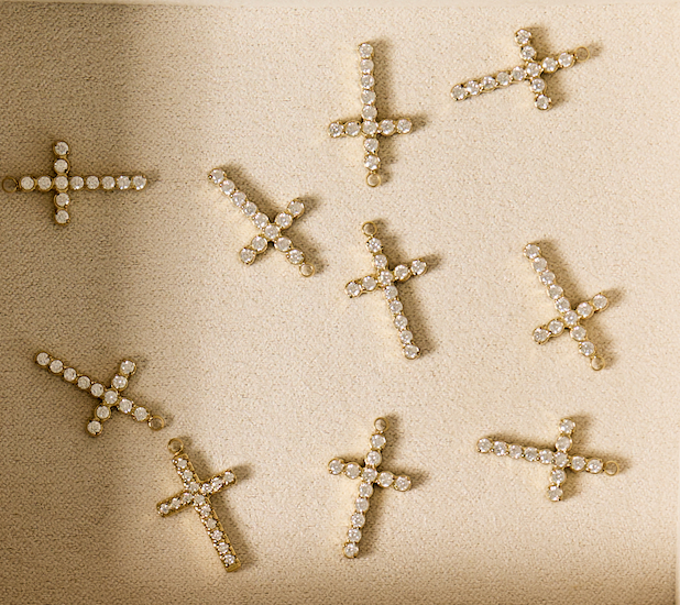 Sparkle Cross Charm