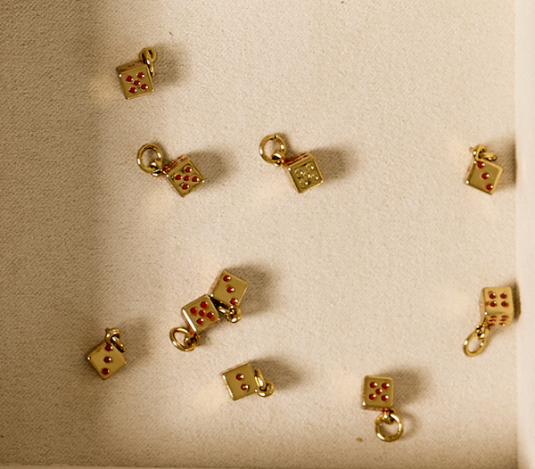 Dice Red Detail Charm