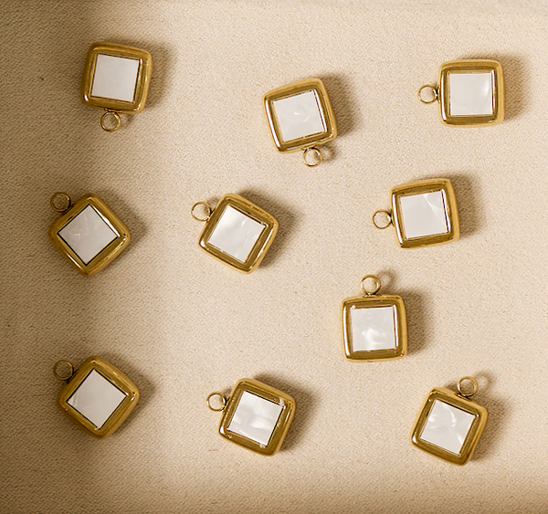 Pearl Square Charm