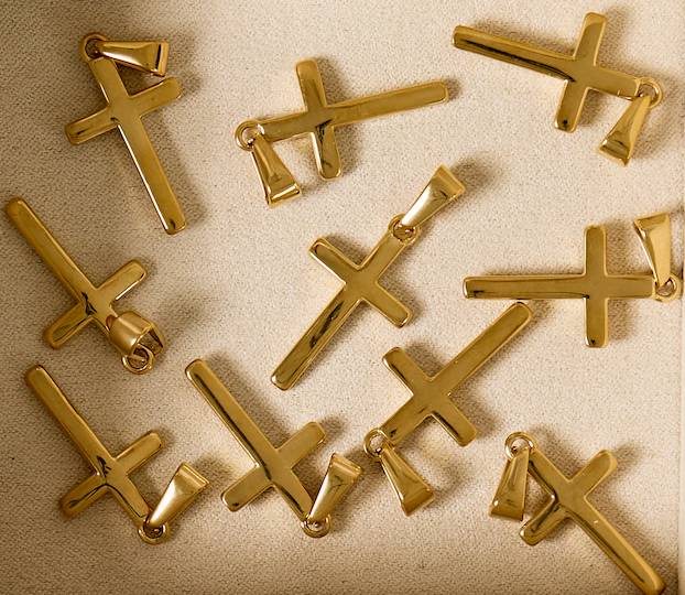 Plain Gold Cross Charm