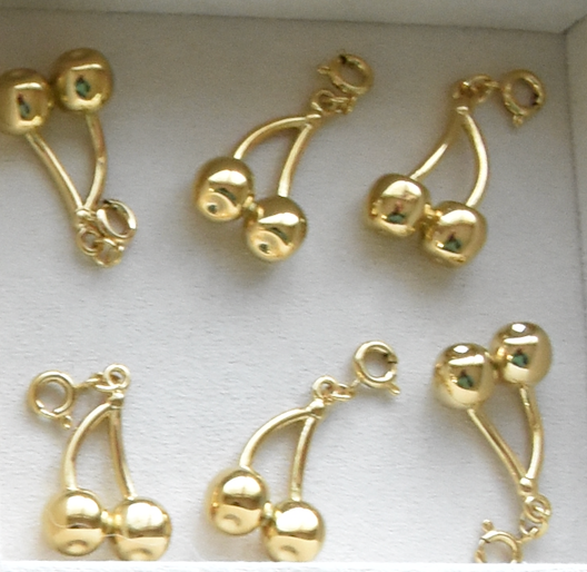 Gold Cherry Charm