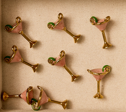 Pink cocktail Charm