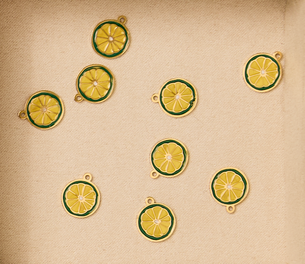 Green & Yellow Lemon Charm