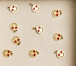 Heart Eyes Emoji Charm