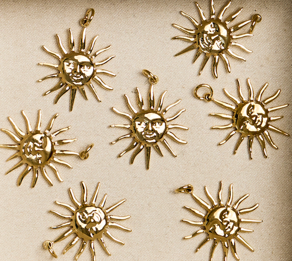 Gold Sun Charm