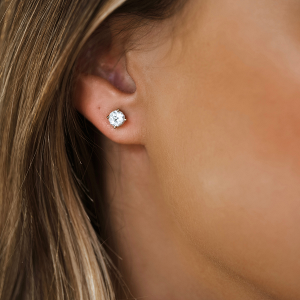 small moissanite stud earrings