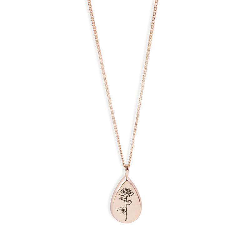 Gold Birth Flower Necklace