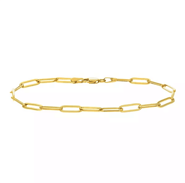 Yellow Gold plated  Paperclip Bracelet - Ready to Ship