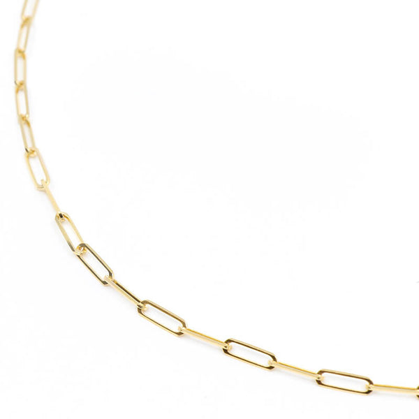 Yellow Gold Paperclip Chain - Ready to Ship