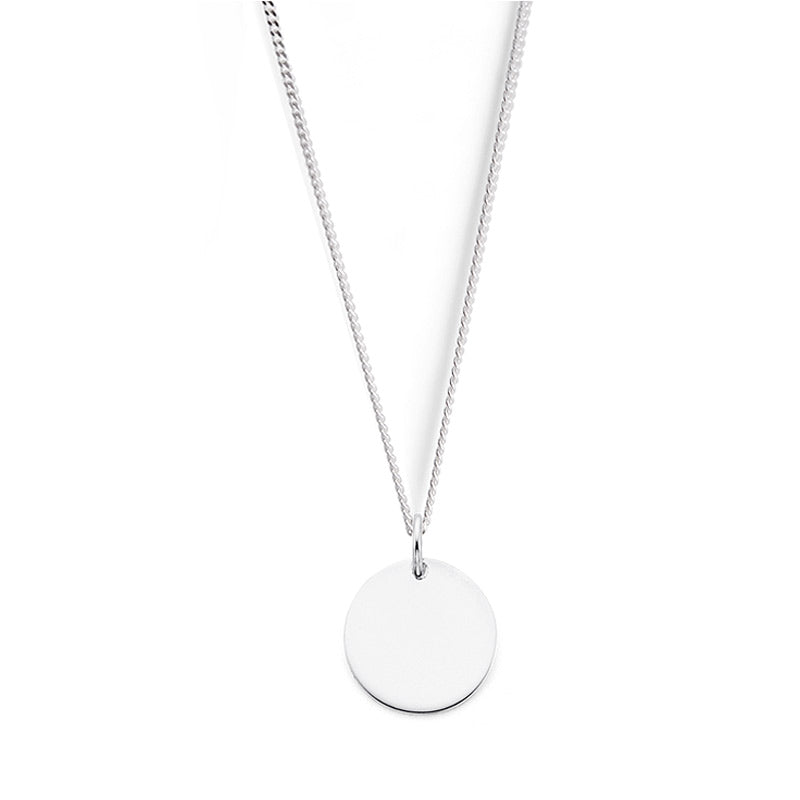 Silver disc pendant Silver disc pendant