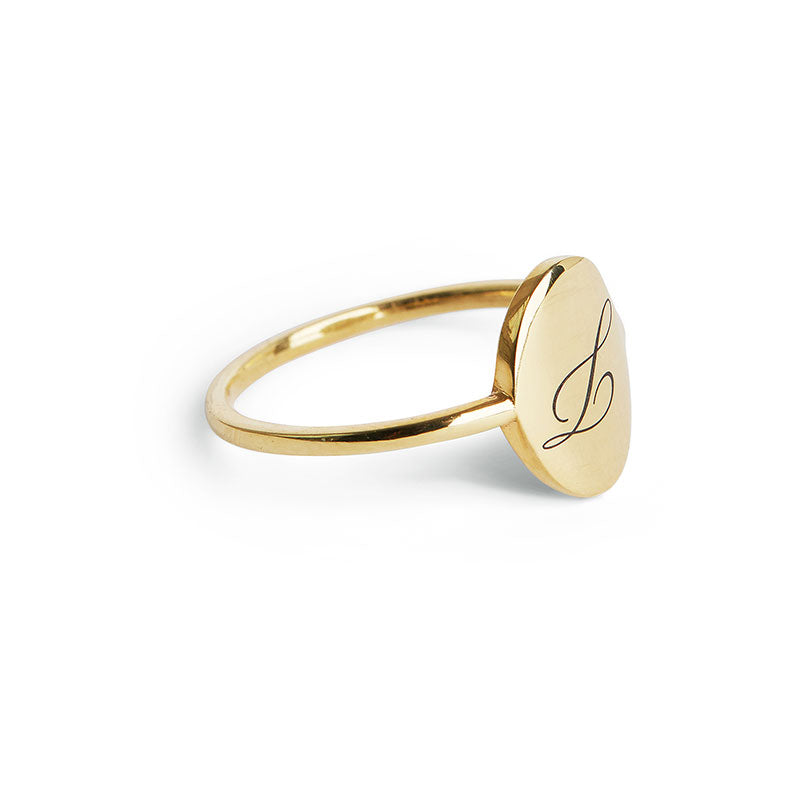 Gold Initial Ring