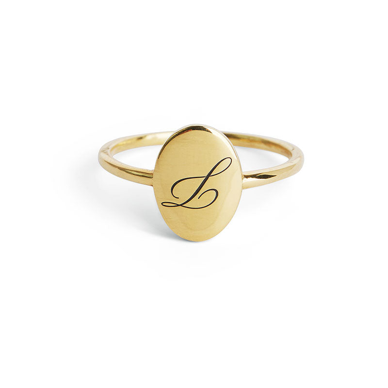 Gold Initial Ring