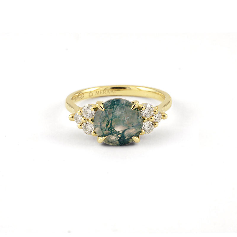 Ivy Moss Agate Ring - Price On Request