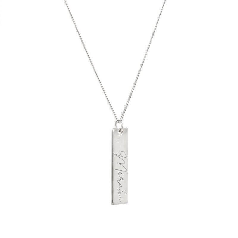 Silver Bar Necklace