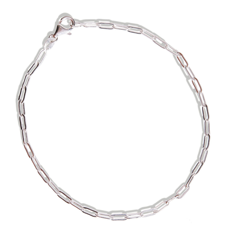 Silver Paperclip Bracelet