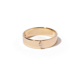 Gold Marquise Broad Ring
