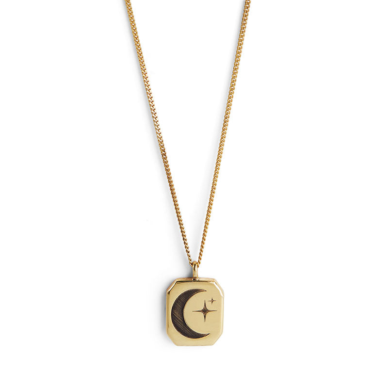 Gold Moon & Stars Necklace