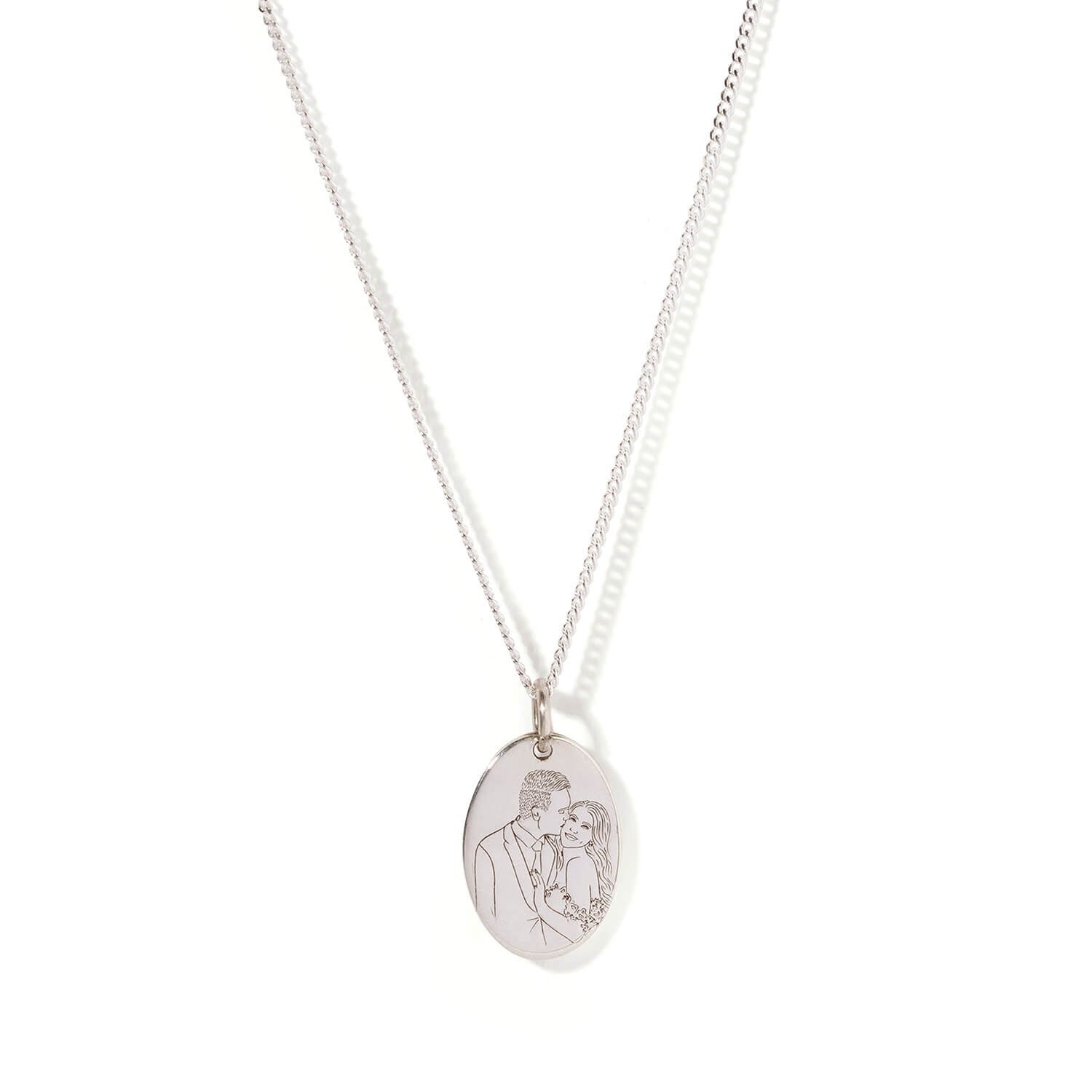 Oval Illustration Necklace
