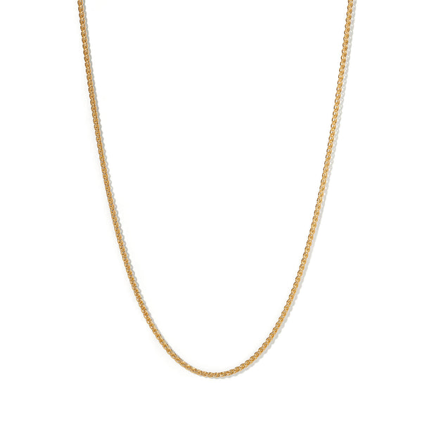 Yellow Gold Extendable Wheat Chain