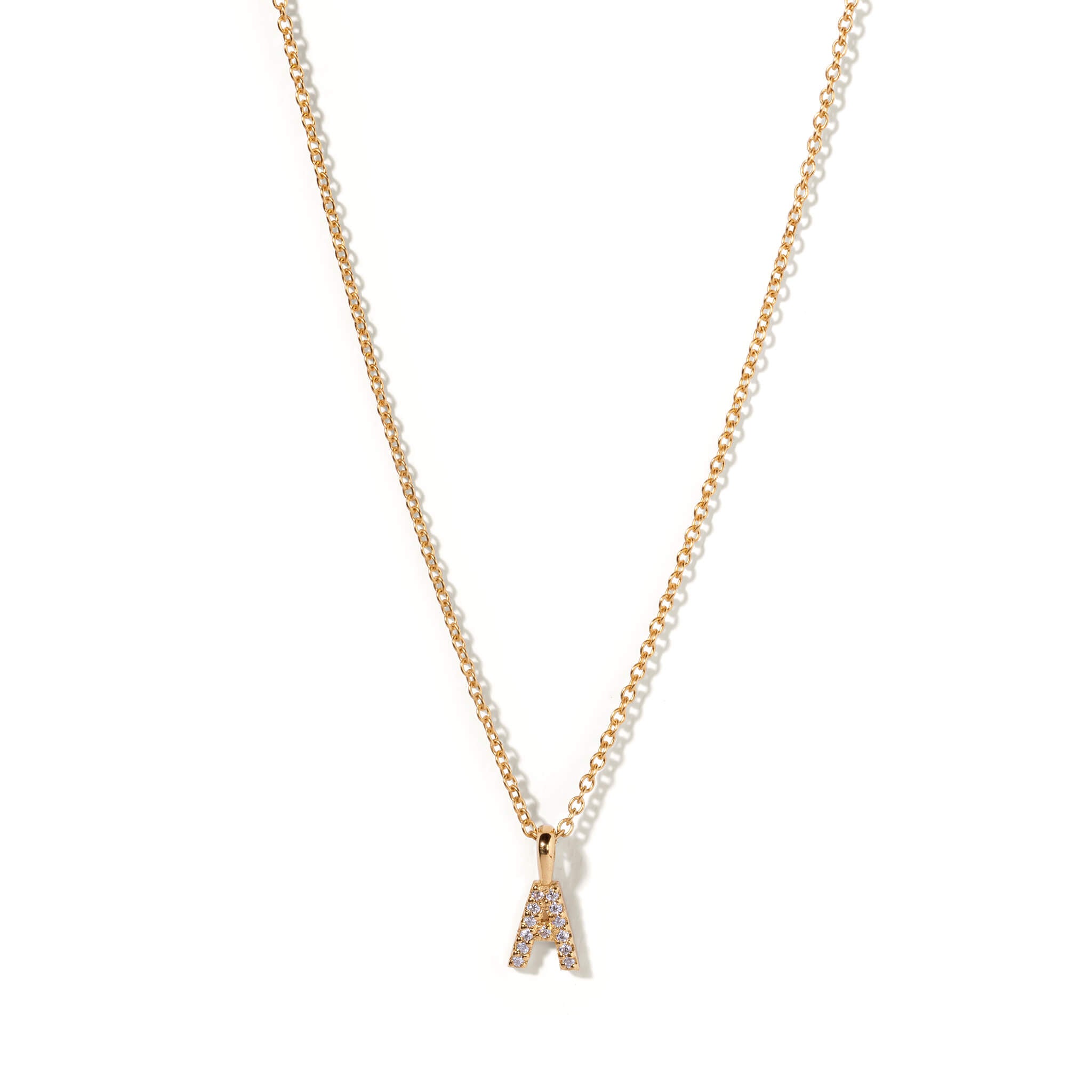 Gold Petite Initial Necklace