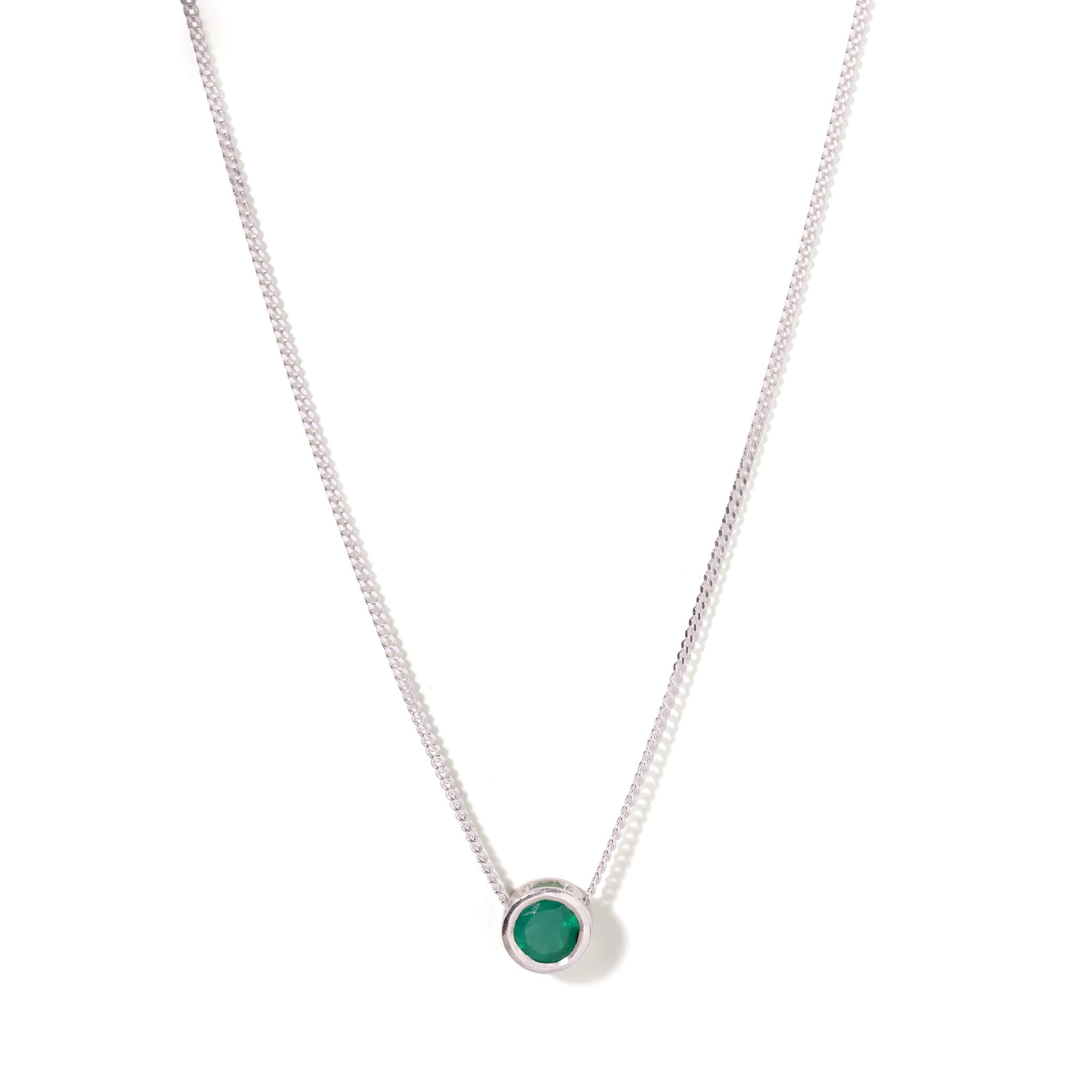 Silver Bezel Necklace