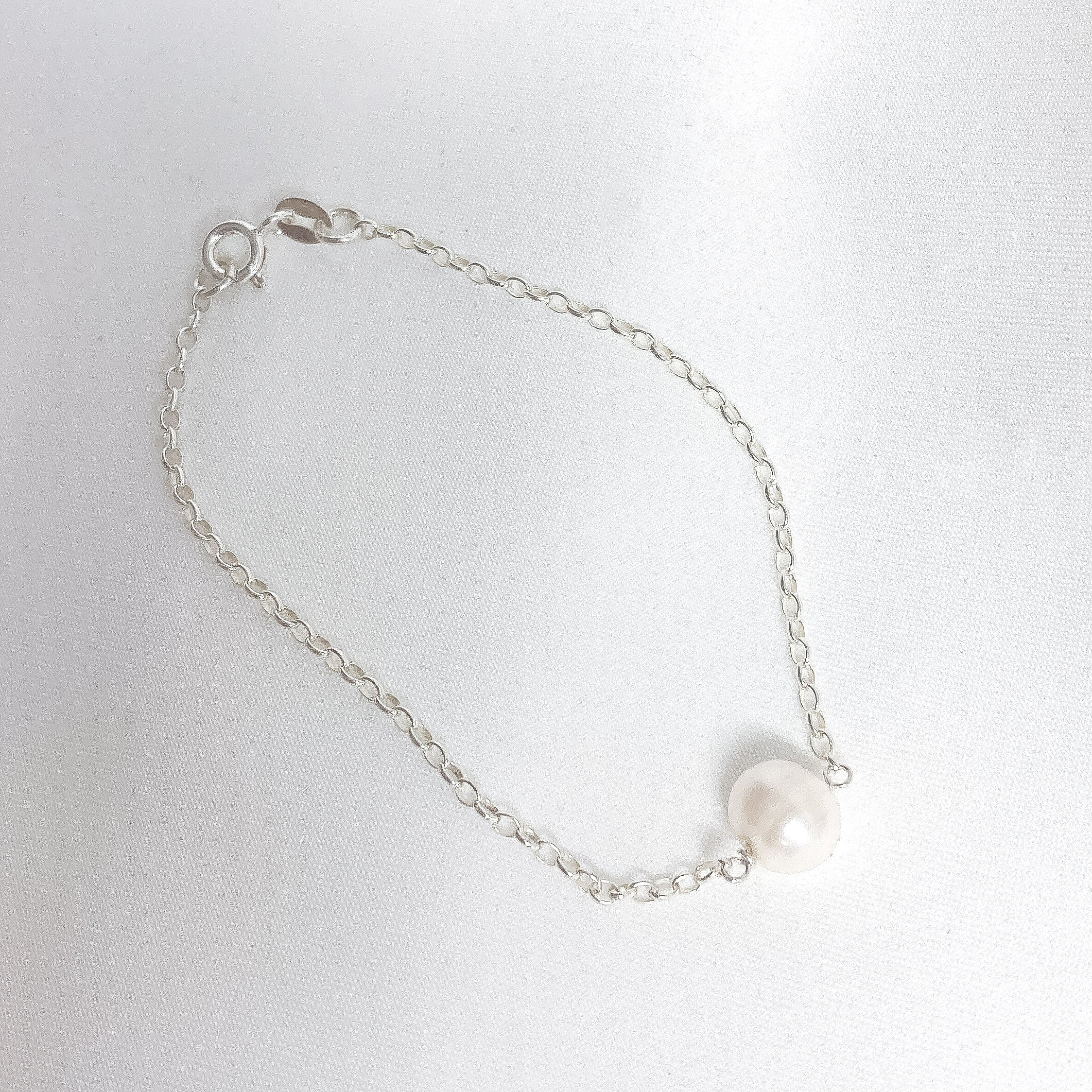 Silver Pearl Bracelet