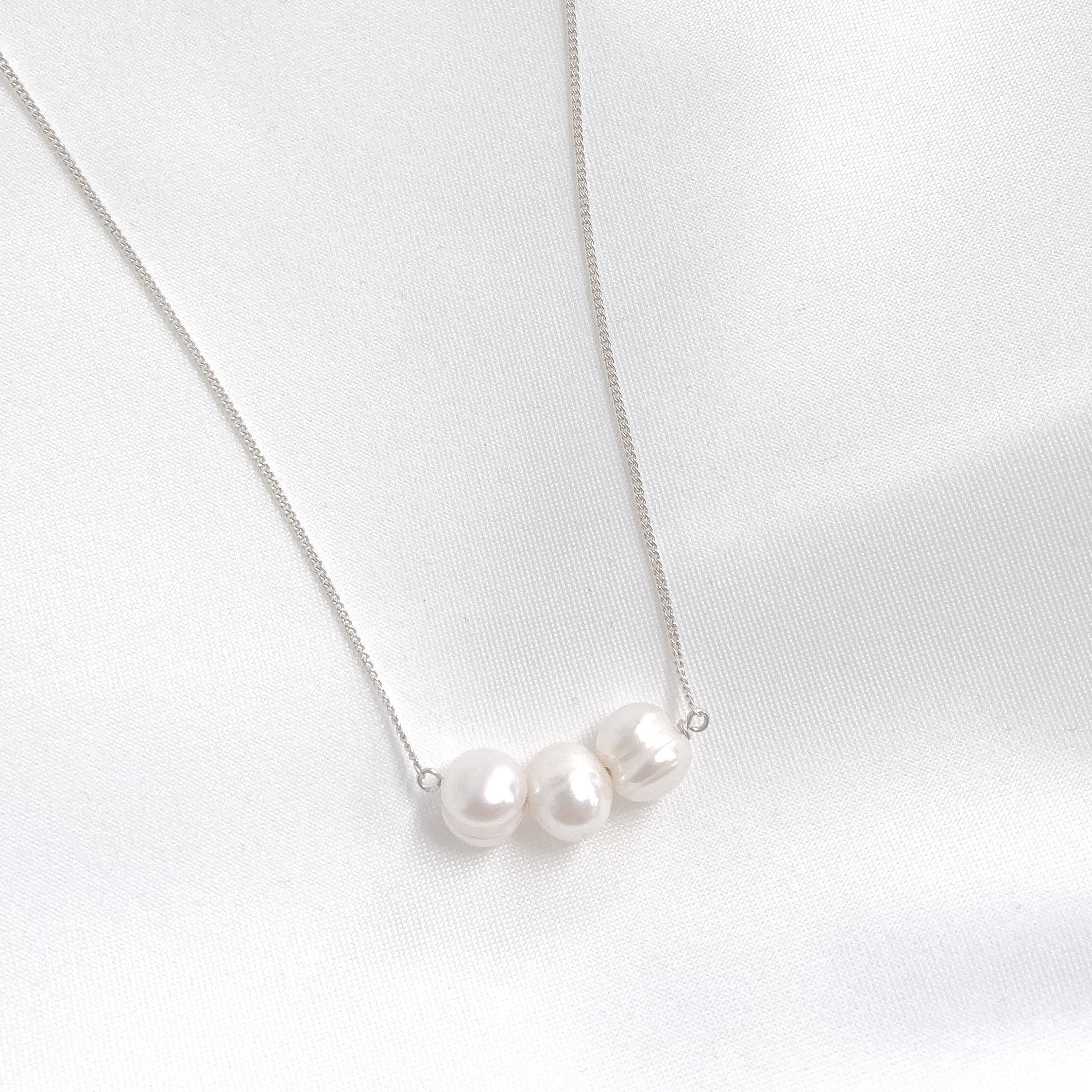 Silver Pearl Necklace