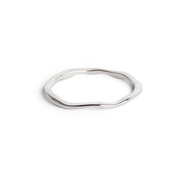 Thin Silver Wobble Ring